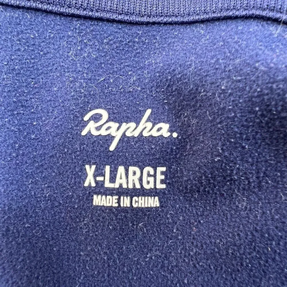 Rapha Men's Long Sleeve Core Micro Fleece Lined Jersey Full Zip Navy Blue Sz XL